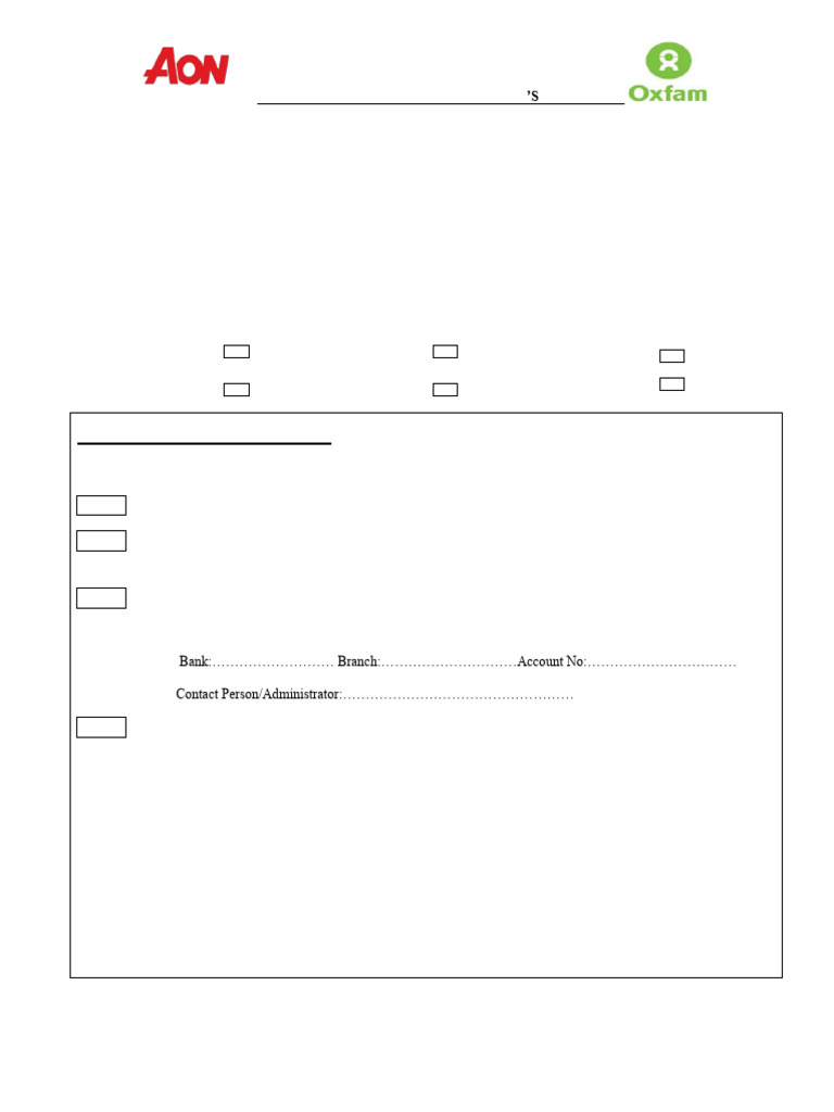 Oxfam GB Provident Fund Leaver's Form | PDF