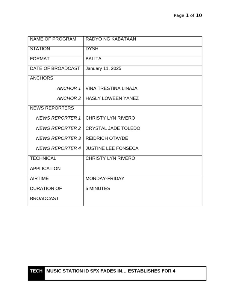 Radio Script Final PT Filipino 8 | PDF