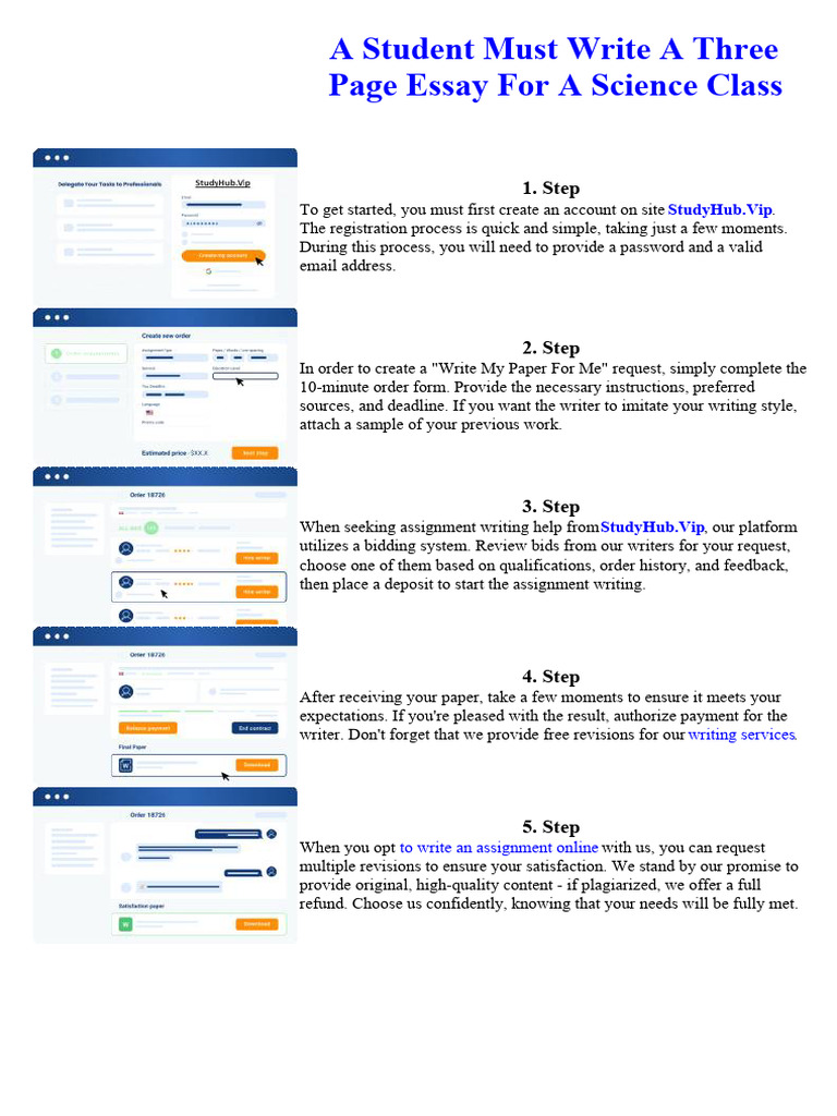 A Student Must Write A Three Page Essay For A Science Class | PDF ...