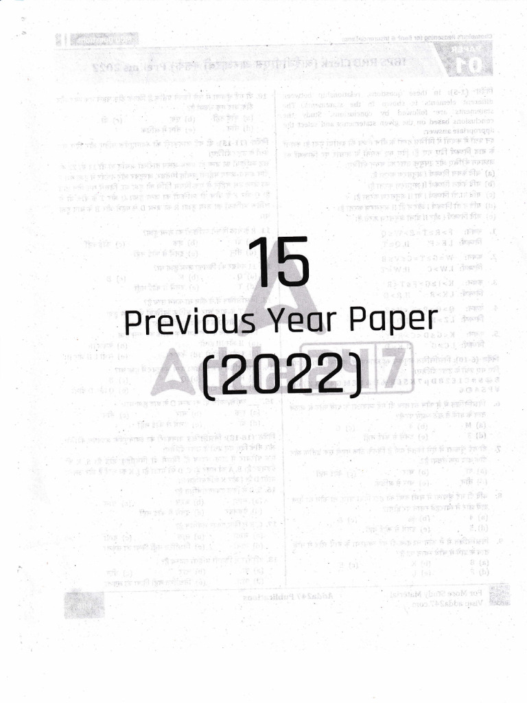 Previous Paper 2022 - 20231129 - 0001 | PDF | Chess Theory | Chess Openings
