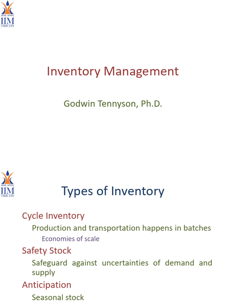 Inventory Management Strategies Explained | PDF | Inventory | Supply ...