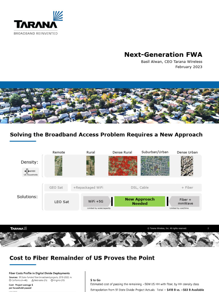 Next-Generation FWA: Basil Alwan, CEO Tarana Wireless February 2023 ...