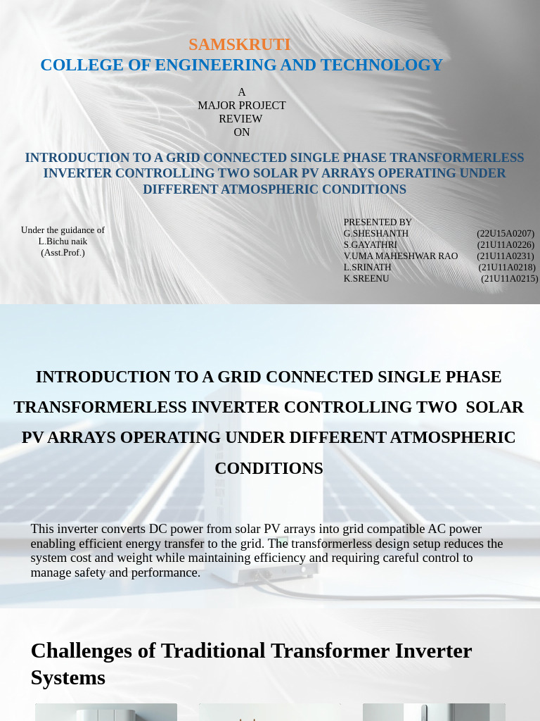 Transformerless Inverter for Solar Arrays | PDF | Photovoltaic System ...
