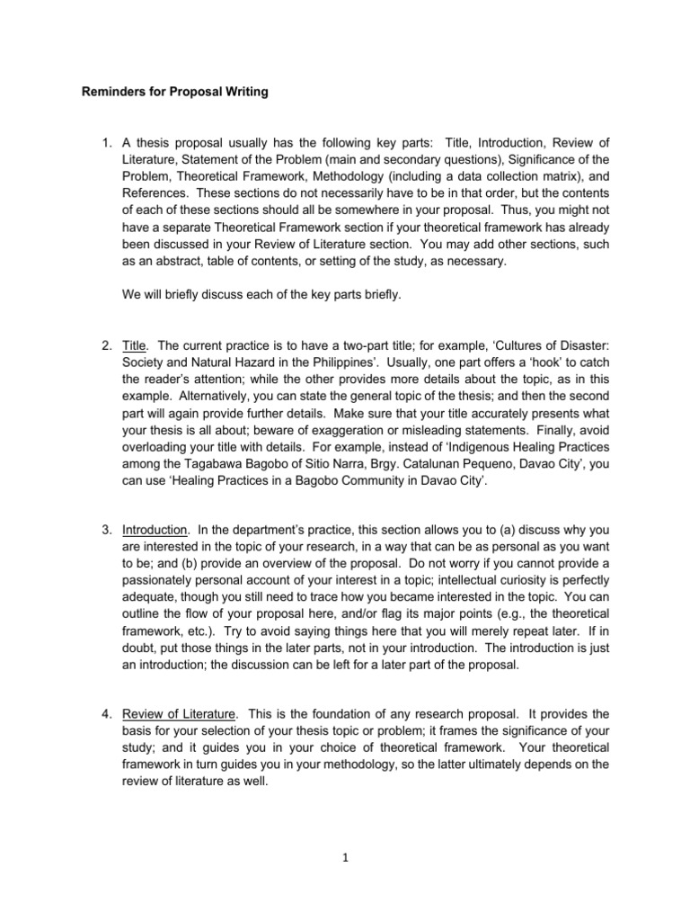 Reminders 20 For 20 Proposal 20 Writing | PDF | Methodology | Theory