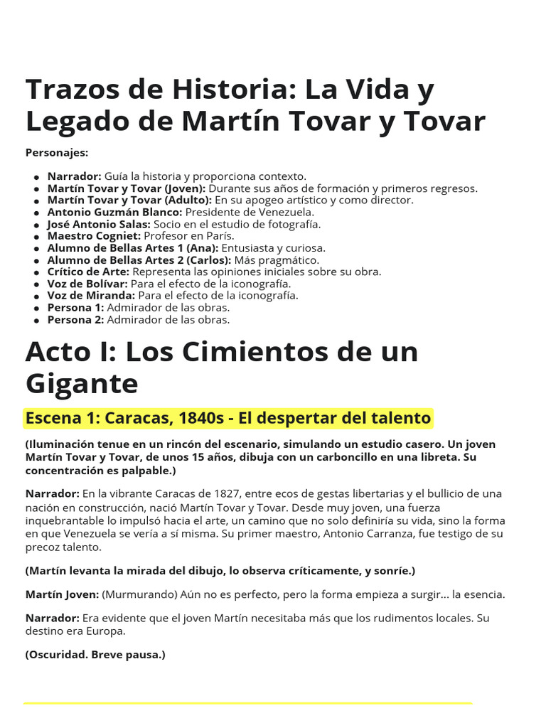 Vida y Legado de Martín Tovar y Tovar | PDF | Venezuela | Las artes