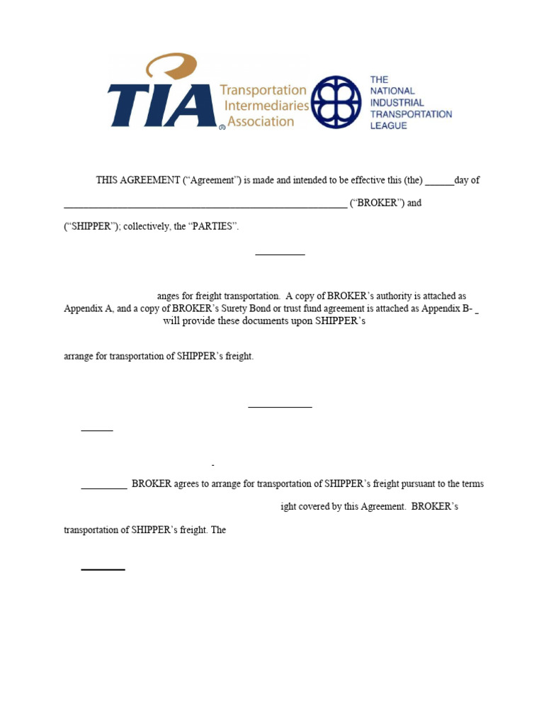 Broker Shipper Agreement | PDF | Indemnity | Cargo