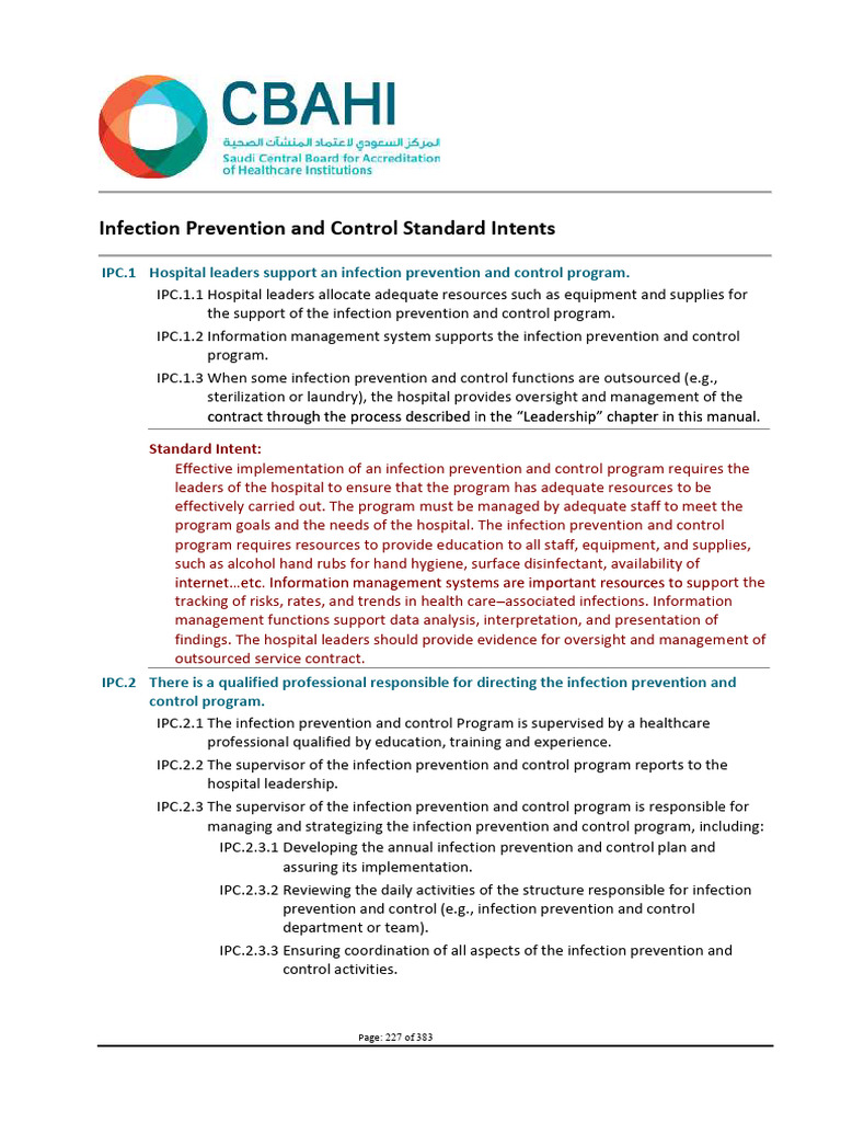 Infection Control Program Standards | PDF | Sterilization (Microbiology ...