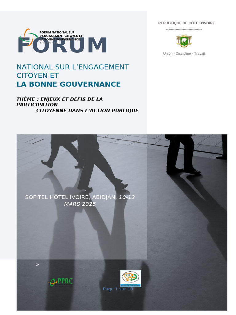 Forum sur l'Engagement Citoyen 2025 | PDF | Gouvernance | Démocratie