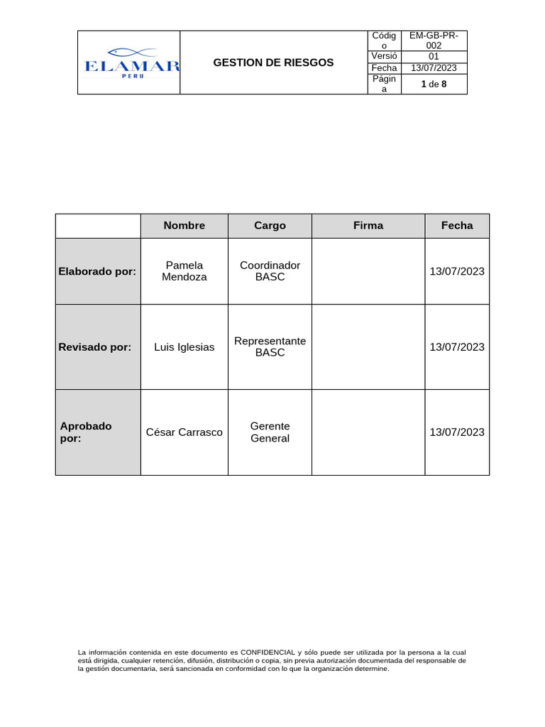 Gestión de Riesgos BASC y ISO 31000 | PDF | Riesgo | Evaluación de riesgos