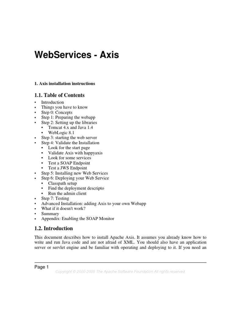 Tomcat Axis Instal | PDF | Soap | Java (Programming Language)