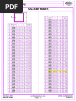 Square Tube Sizes and Types Chart | PDF