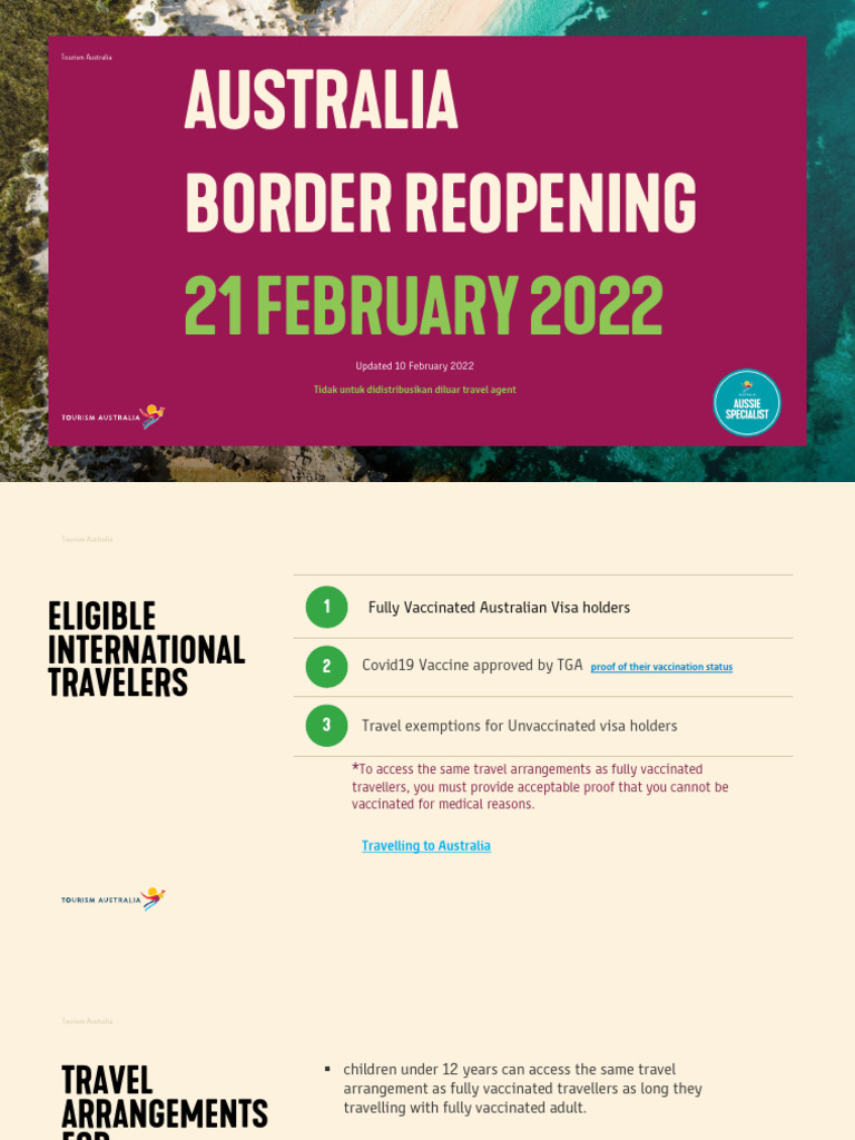 Australia Border Reopening Guidelines | PDF | Pandemic | Global Health