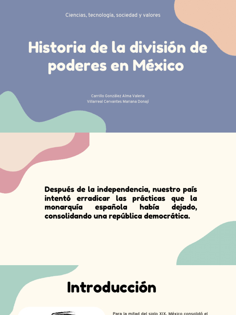 División de Poderes en México | PDF | Separación de poderes | Ejecutivo ...