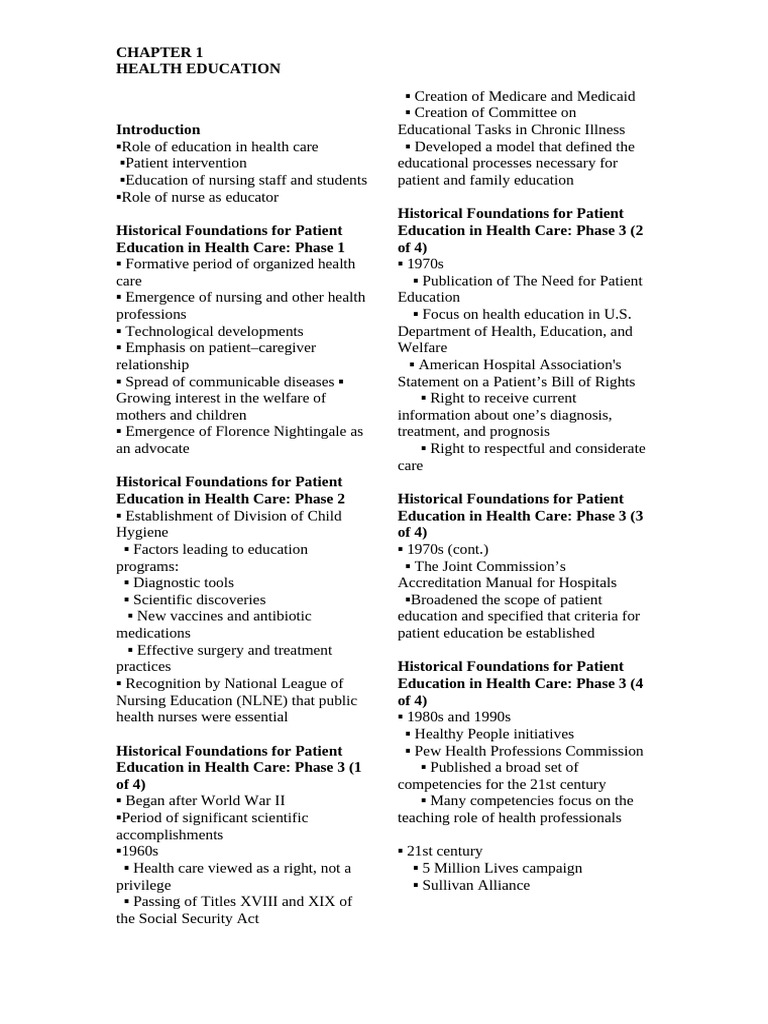 Importance of Health Education in Nursing | PDF | Nursing | Health Care