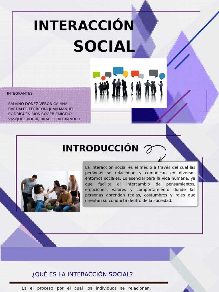 Interacción Social | PDF | Comunicación | Comunicación no verbal