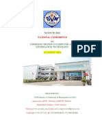 NCETCIT-2012 Conference Emerging Trends Computers Information Technology
