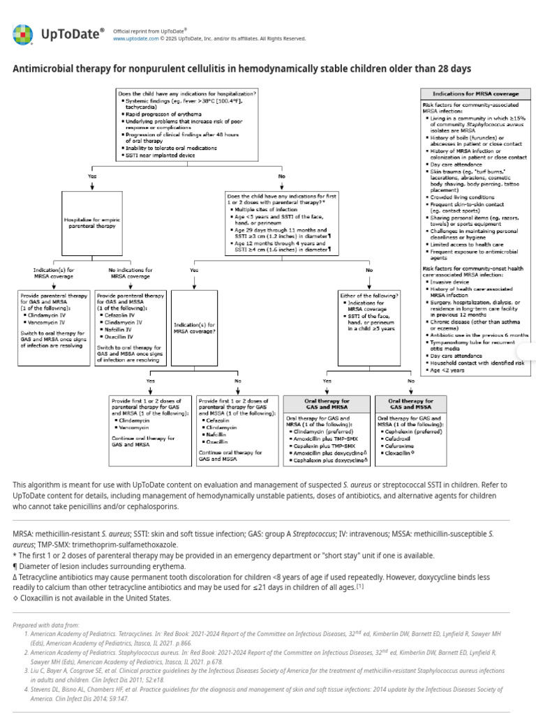 Pediatric Cellulitis Treatment Guide | PDF