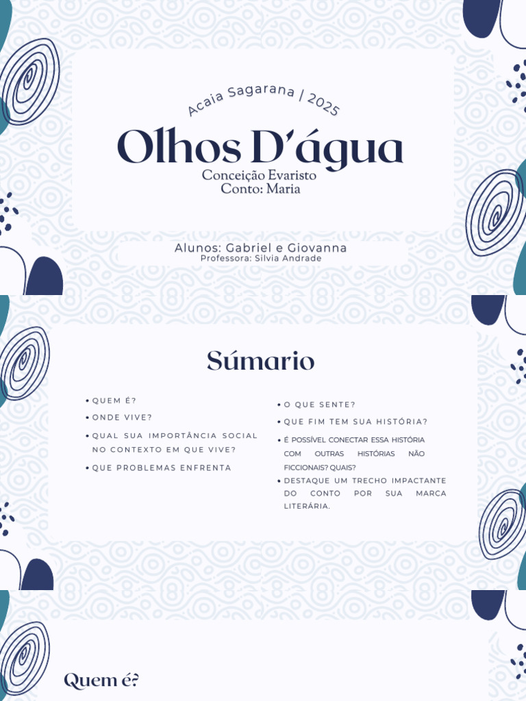 Olhos D'água PDF | PDF