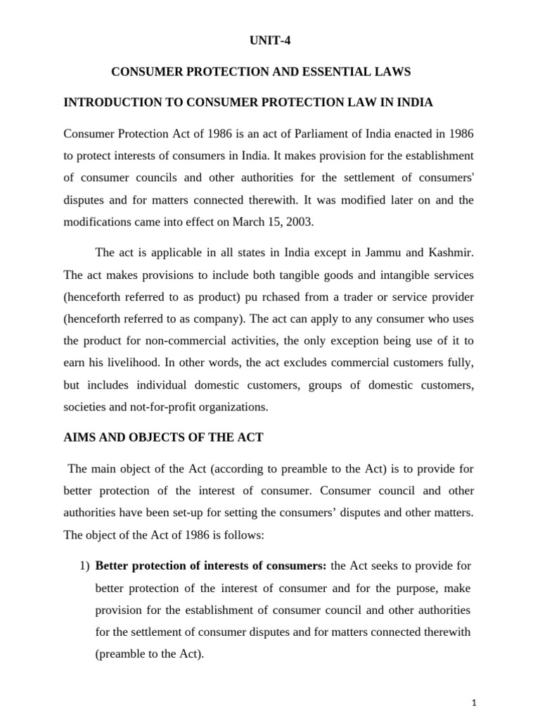 Consumer Protection Laws in India | PDF | Air Pollution | Intellectual ...