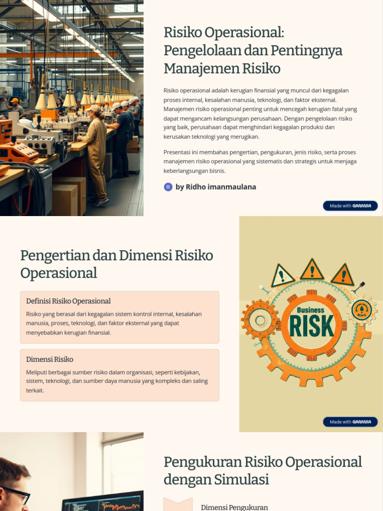 Manajemen Risiko Operasional untuk Bisnis | PDF