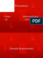 Presentation: - Name Muhammad Khan - Id 3930