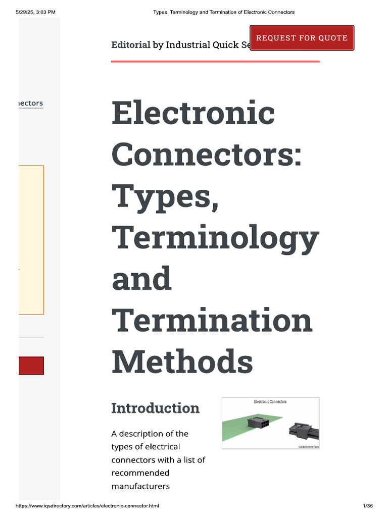 Electronic Connectors | PDF