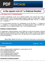 Is The Square Root of 7 A Rational Number