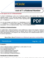 Is The Square Root of 7 A Rational Number