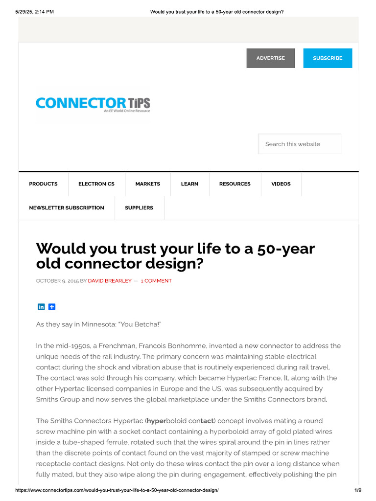 Old Connector Design | PDF