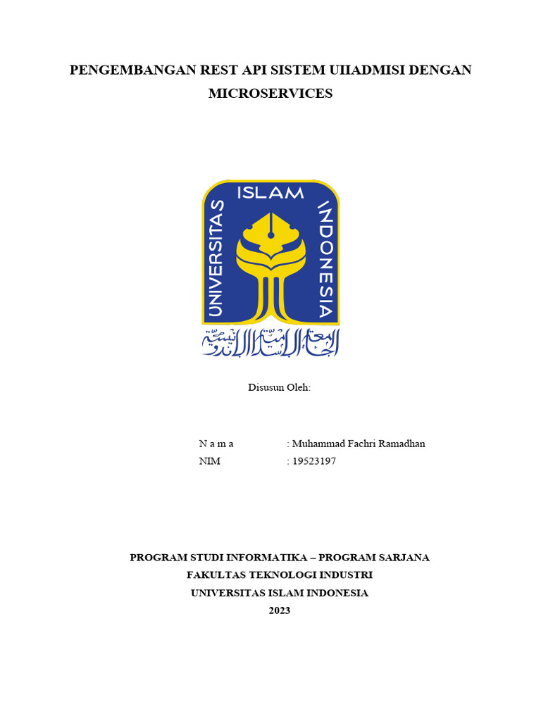 Pengembangan REST API UIIAdmisi | PDF