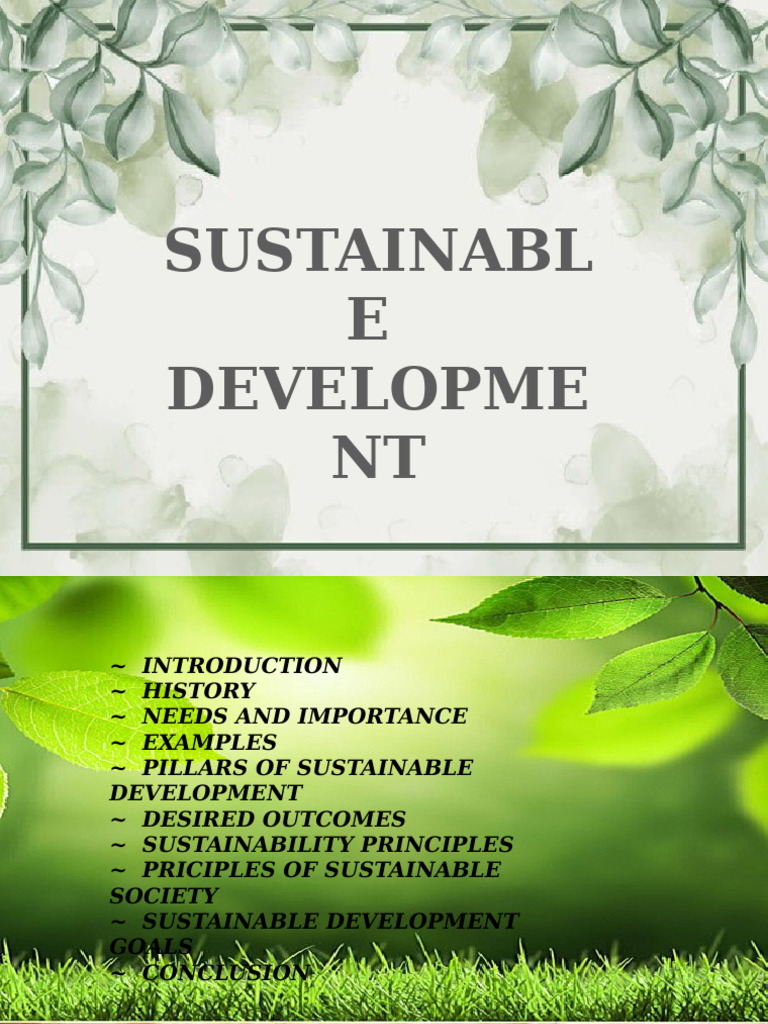 Understanding Sustainable Development | PDF | Sustainability ...
