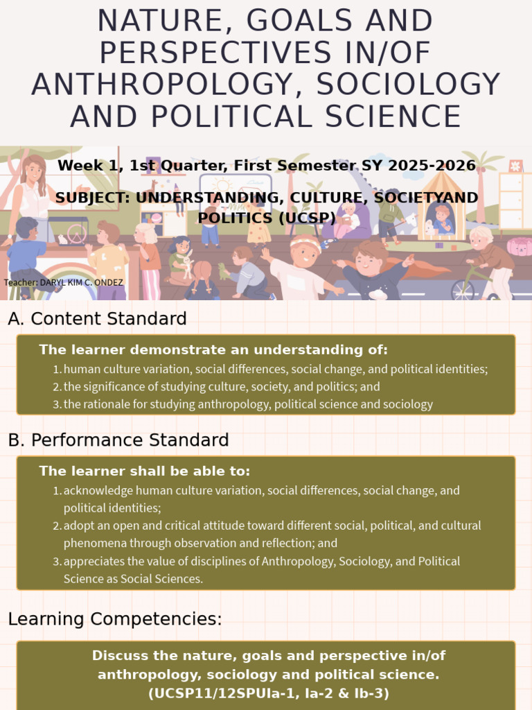 Nature Goals and Perspectives in of Anthropology Sociology and ...