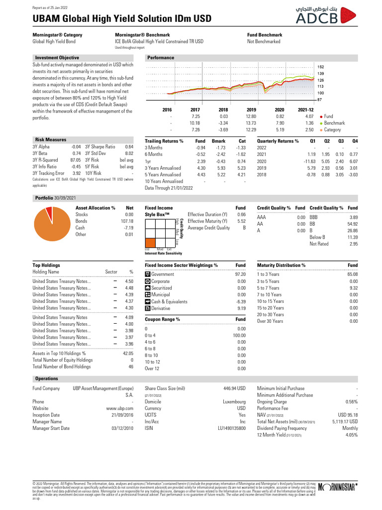 UBAM Global High Yield Bond Report | PDF | Credit Rating | United ...