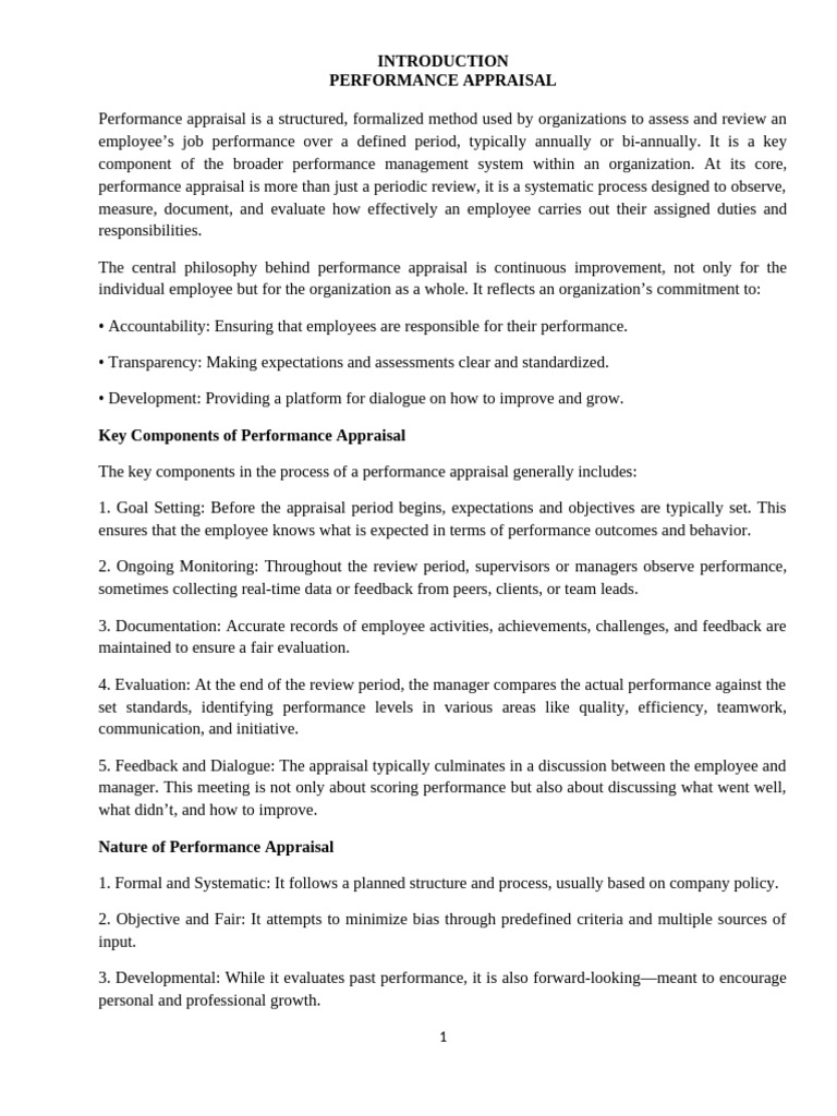 Performance Appraisal | PDF | Performance Appraisal | Social Psychology