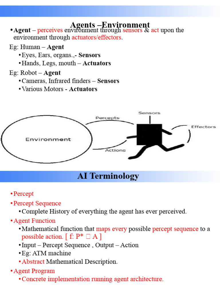 Agents and Environment | PDF | Rationality | Perception