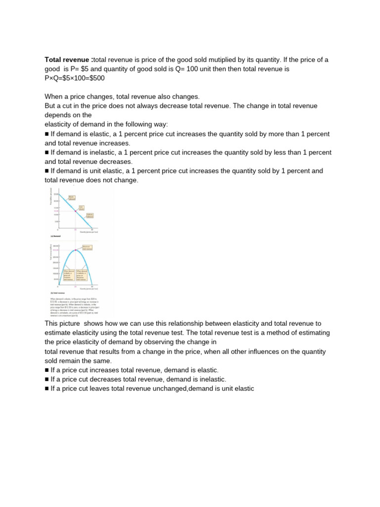 2.relationship Between Total Revenue and Elasticity of Demand | PDF