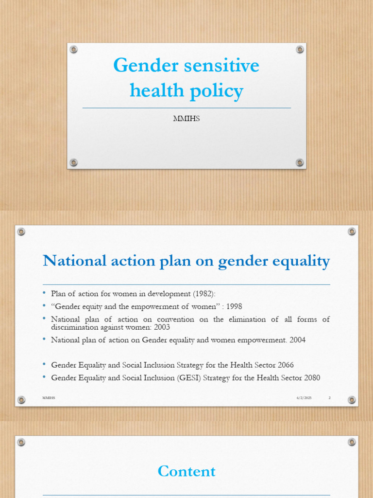 Gender Sensitive Health Policy in Nepal | PDF | Gender Mainstreaming ...