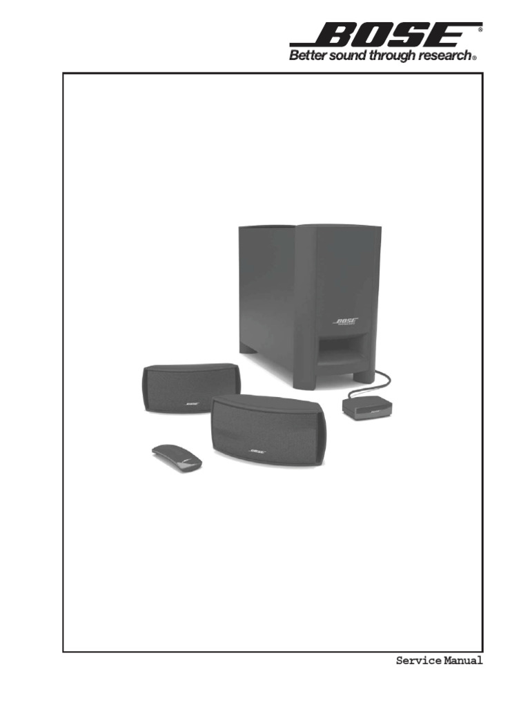 Bose CineMate II Speaker System Specs | PDF | Electrostatic