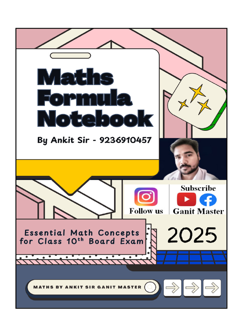 CBSE Class 10 Maths Formula Guide | PDF | Numbers | Rational Number