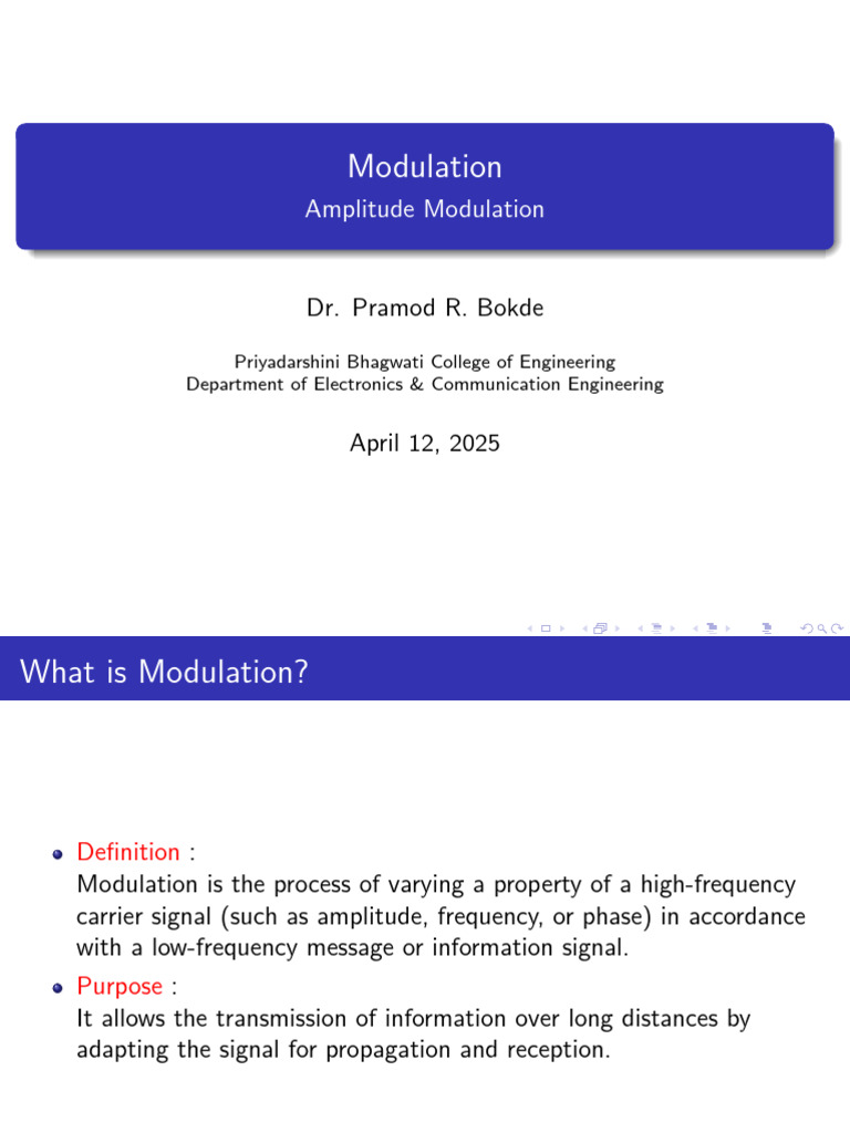 Types of Modulation Explained | PDF | Modulation | Frequency Modulation