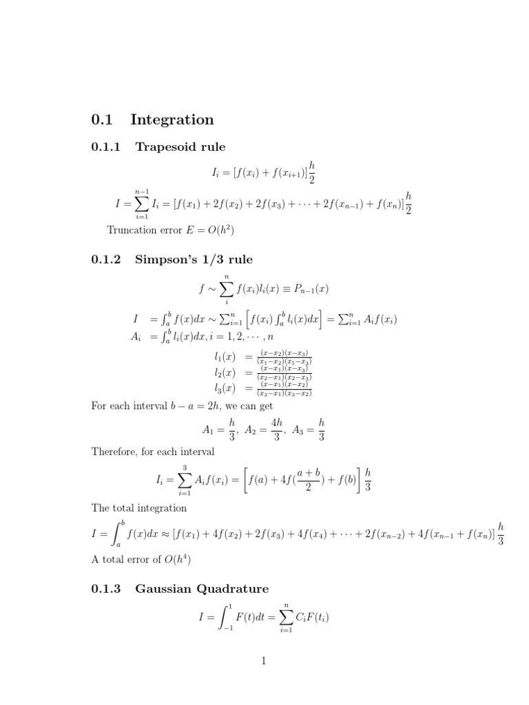 Numerical Methods for Solving Differential Equations: Trapezoidal Rule ...