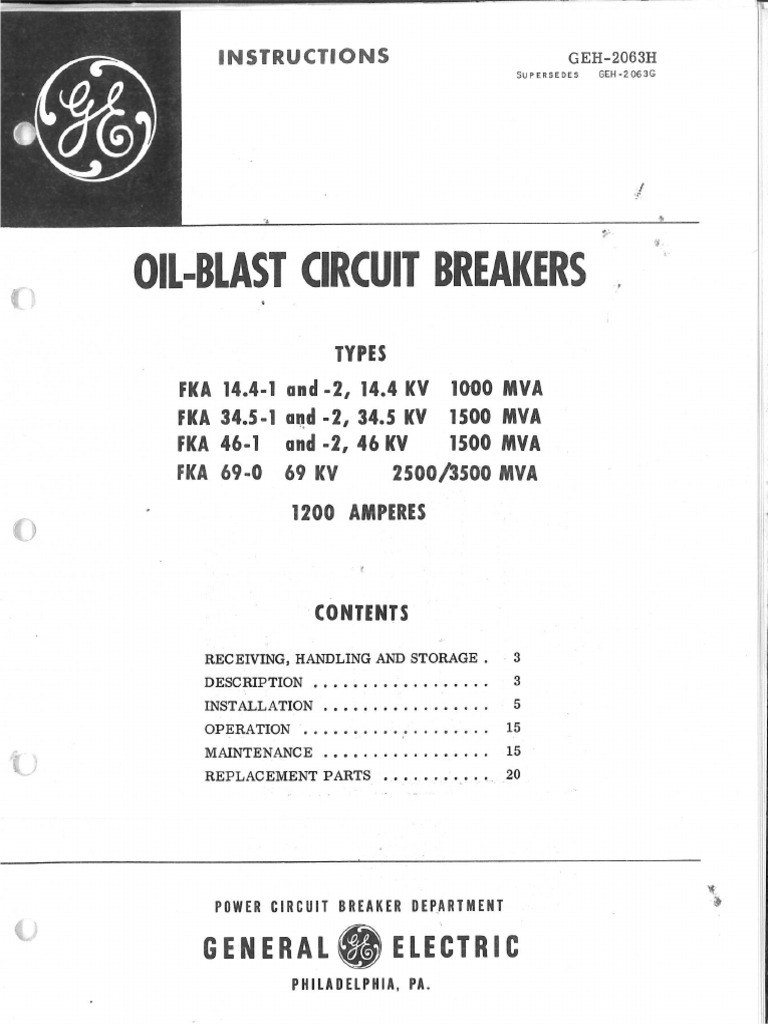 Ge Interruptores Fka Geh 2063h | PDF
