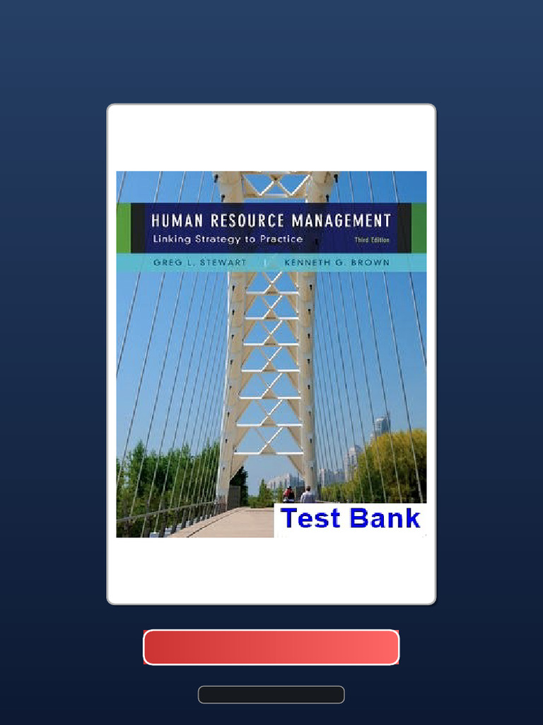 Complete Bundle Human Resource Management 3rd Edition Stewart Ebook and ...
