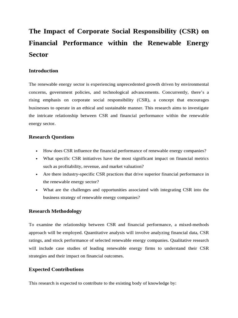 The Impact of Corporate Social Responsibility | PDF