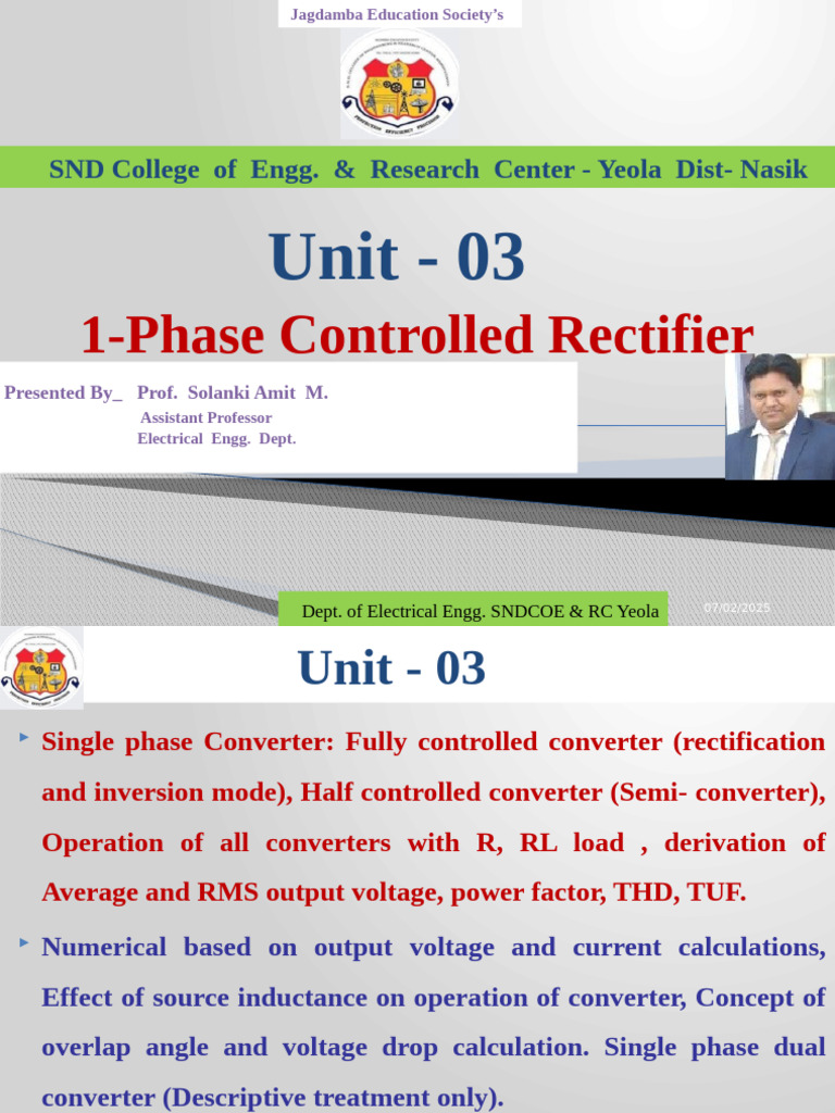 1-Phase Controlled Rectifier Overview | PDF | Rectifier | Direct Current