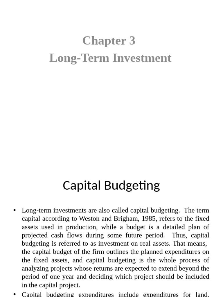 Financial Management I Chapter 4, Capital Budgeting | PDF | Net Present ...