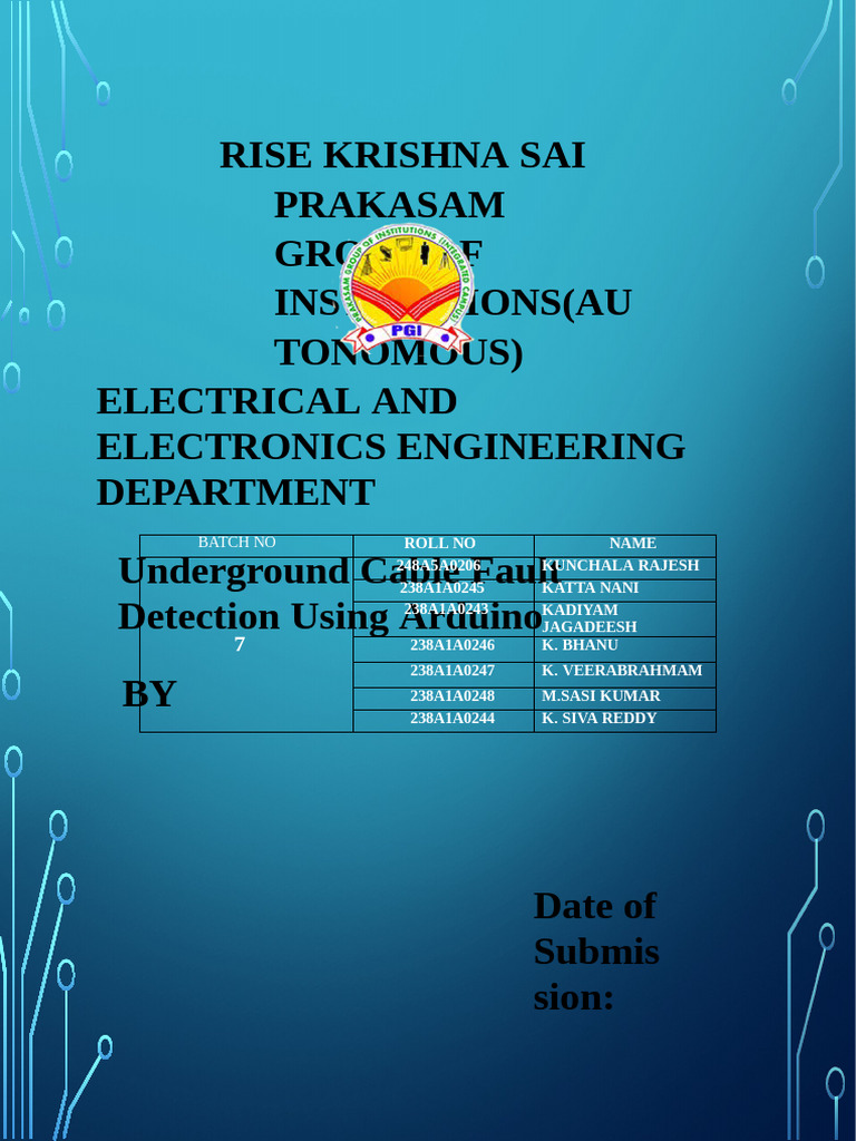 Underground Cable Fault Detection System | PDF | Relay | Switch