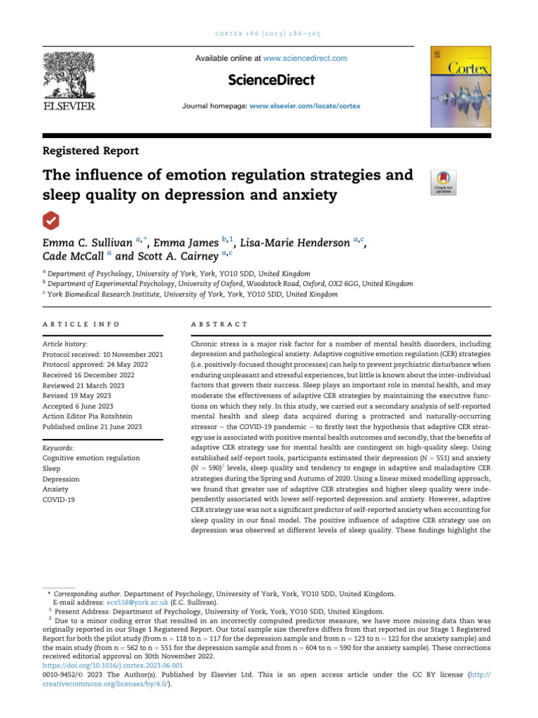 The Influence of Emotion Regulation | PDF | Emotional Self Regulation ...