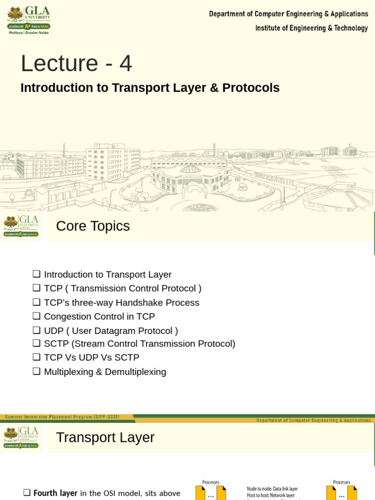 Transport Layer: TCP Flow & Congestion Control | PDF | Transmission ...