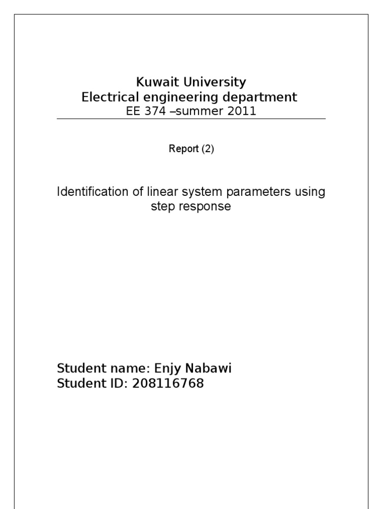 Kuwait University Electrical Engineering Department EE 374 Summer